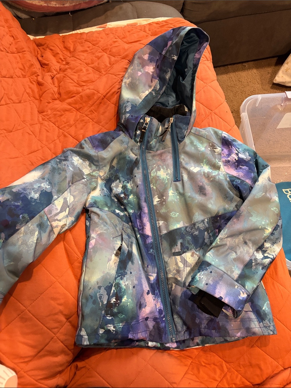 B64 Obermeyer Ski Puffer Jacket— XS (6/7), Teal design